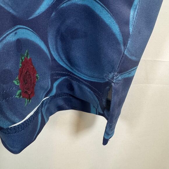 William Murray Men’s M Golf Polo Shirt Blue Bowling Rose Stretch Performance - Picture 10 of 12